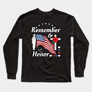 Memorial Day Remember And Honor Remembrance Long Sleeve T-Shirt